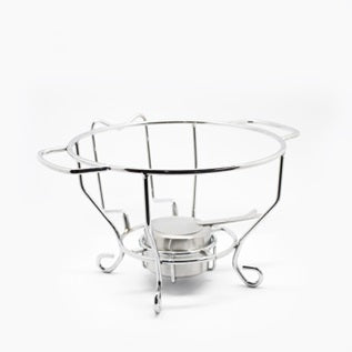 Gourdo's Chafing Dish, Stainless Steel, Single Bowl with Lid Holder 3.5L / 27cm & 2 Free Servers