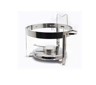 Gourdo's Chafing Dish, Stainless Steel, Double Bowl with Lid Holder 4L / 31cm & 2 Free Servers