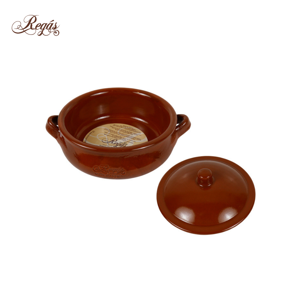 Regas Terracota Bombee Round Casserole With Lid 13cm / 5"