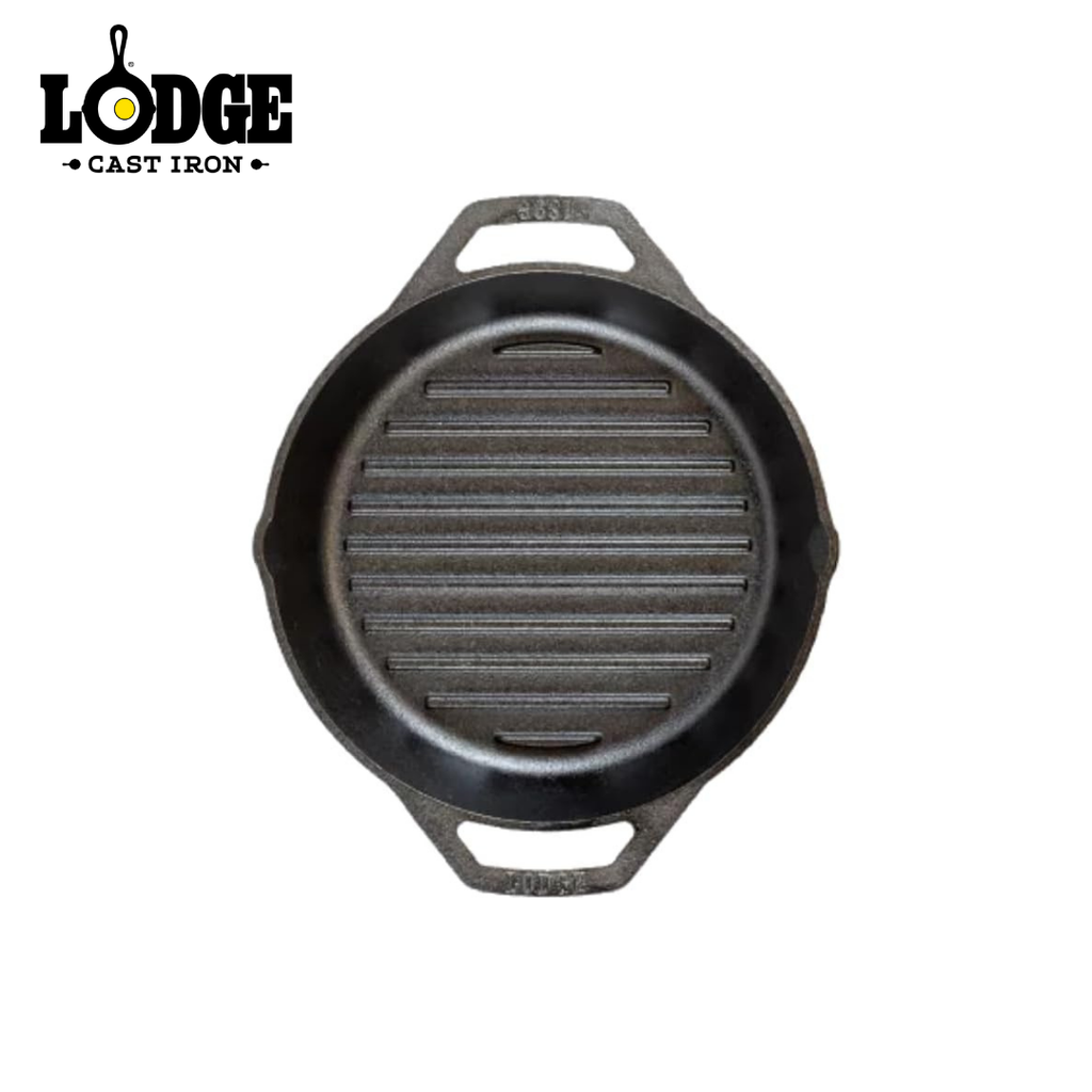 Lodge Seasoned Cast Iron Dual Handle Grill Pan 10.25"