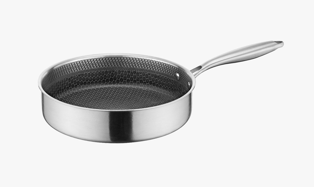 Gourdo's Tri-ply Fry Platinumware Fry Pan, Non Stick 24CM/9.5"