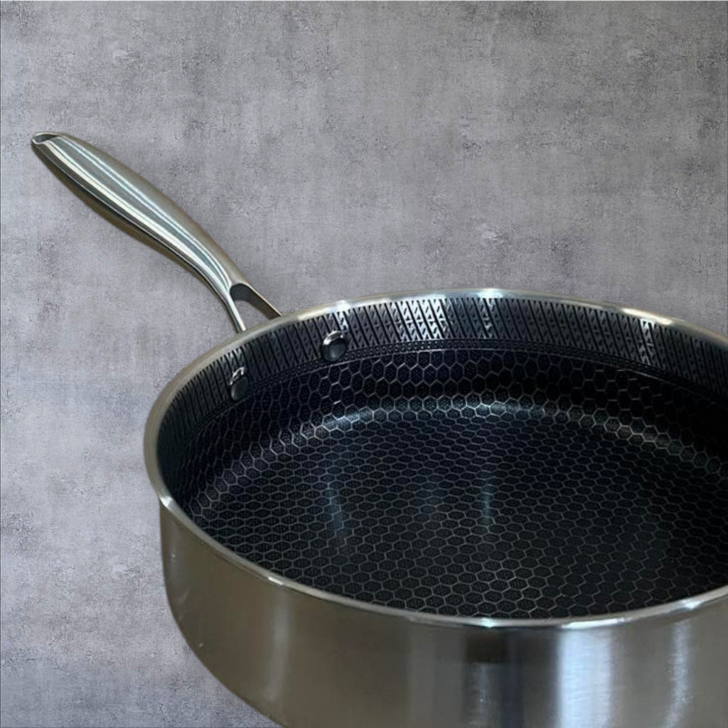 Gourdo's Tri-ply Fry Platinumware Fry Pan, Non Stick 24CM/9.5"