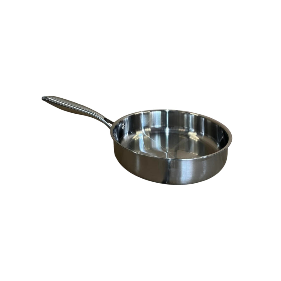 Gourdo's Tri-ply Fry Platinumware Fry Pan  Stainless Steel 24 CM / 2.5 Liters