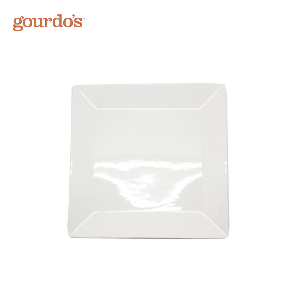 Gourdo's Porcelain Square Plate 10.5"