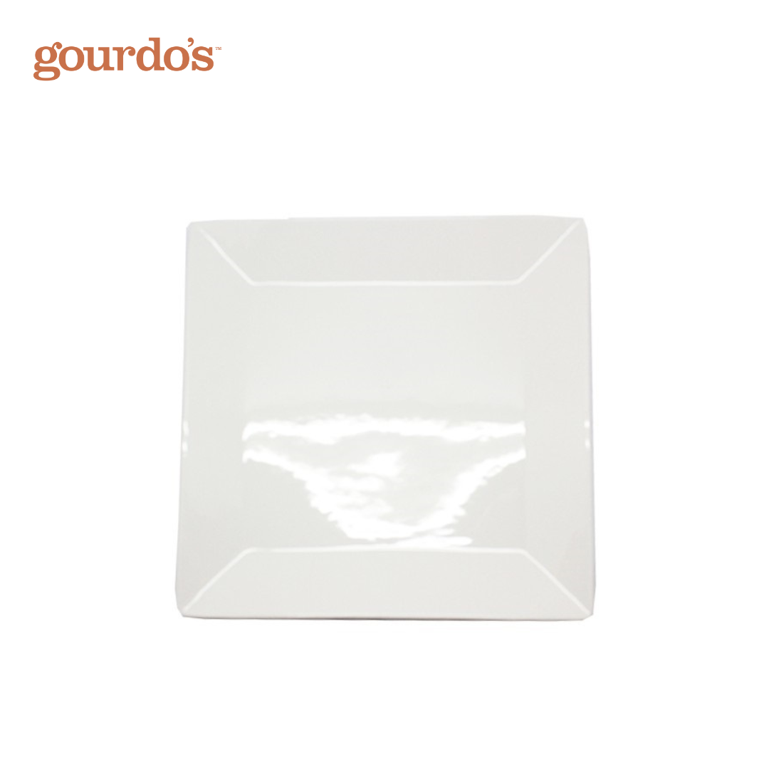 Gourdo's Porcelain Square Plate 10.5"