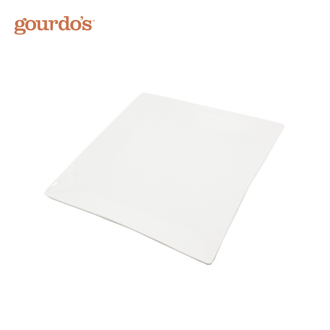 Gourdo's Porcelain Square Plate 10.5"