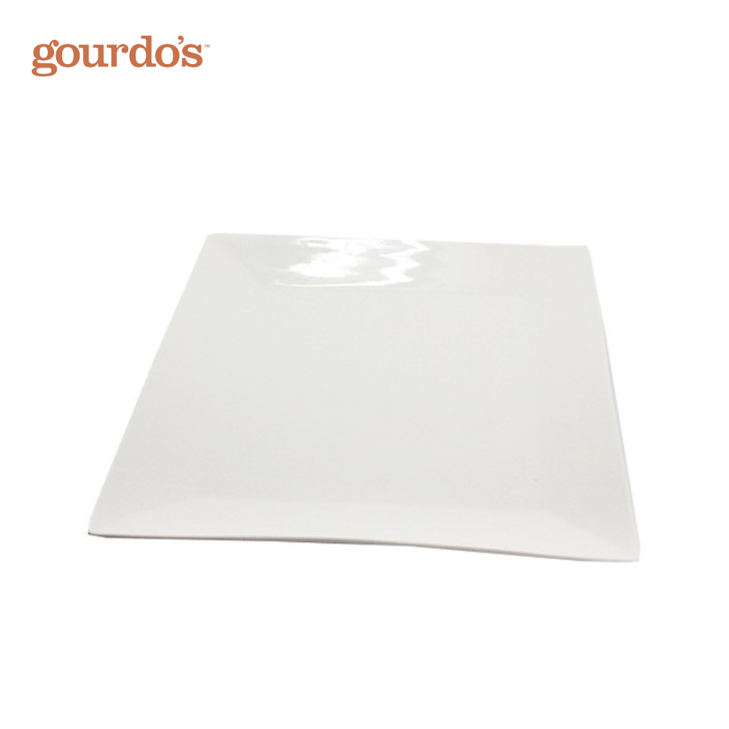 Gourdo's Porcelain Square Plate 10.5"