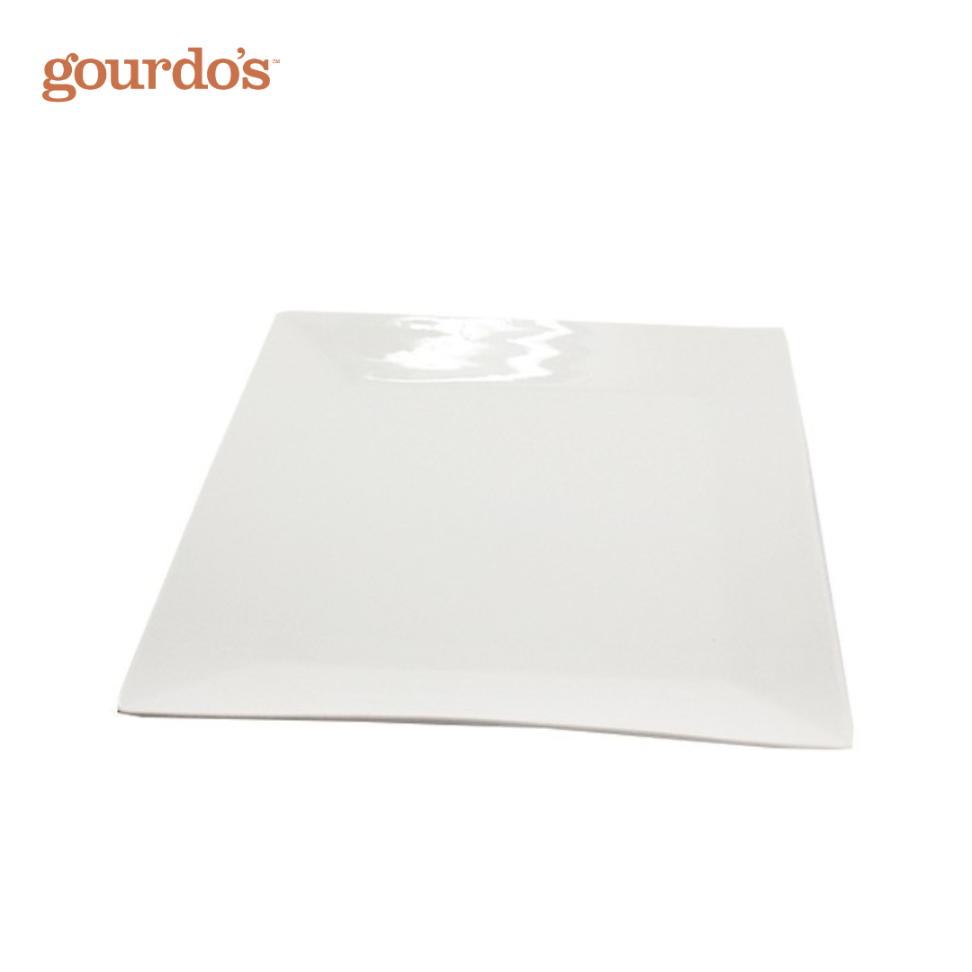Gourdo's Porcelain Square Plate 10.5"