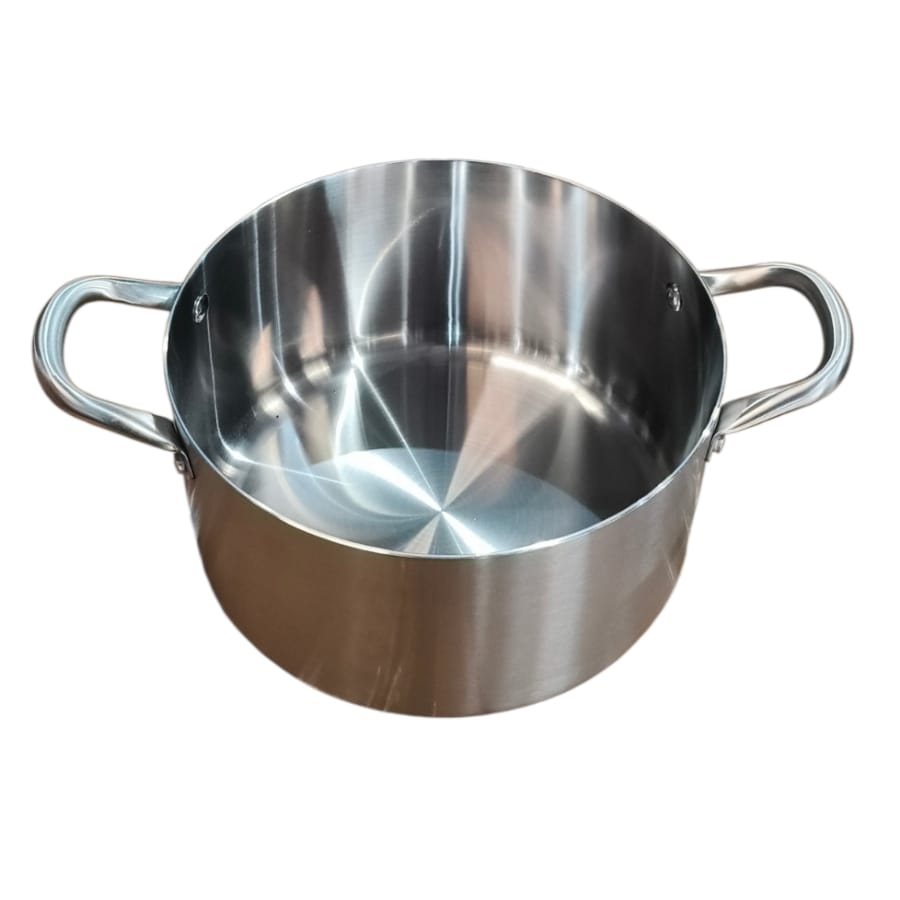 Gourdo's Dutch Oven  Stainless Steel Triply 18/8  With Glass Lid 24 CM / 5.3 Liters