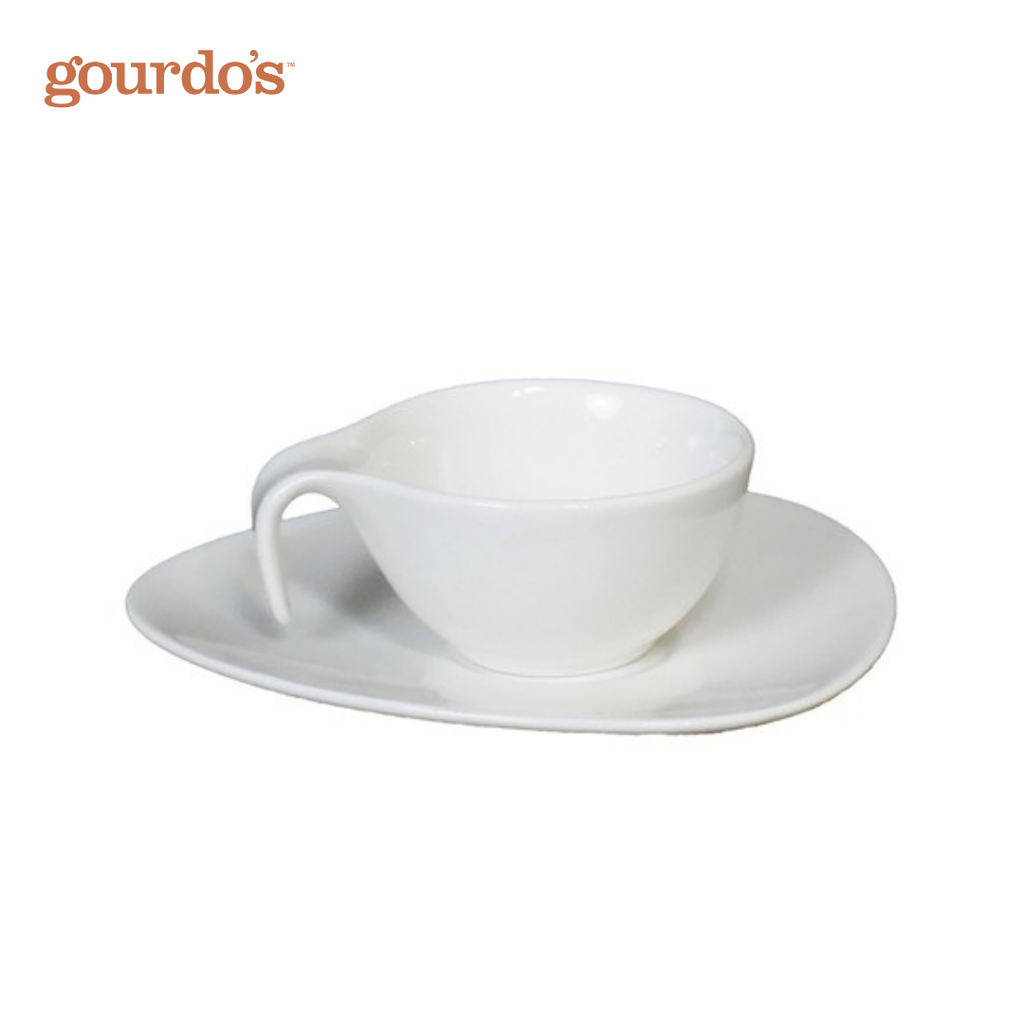 Gourdo's Porcelain Urban Triangular Tea Cup/Espresso 53.5x2.75"