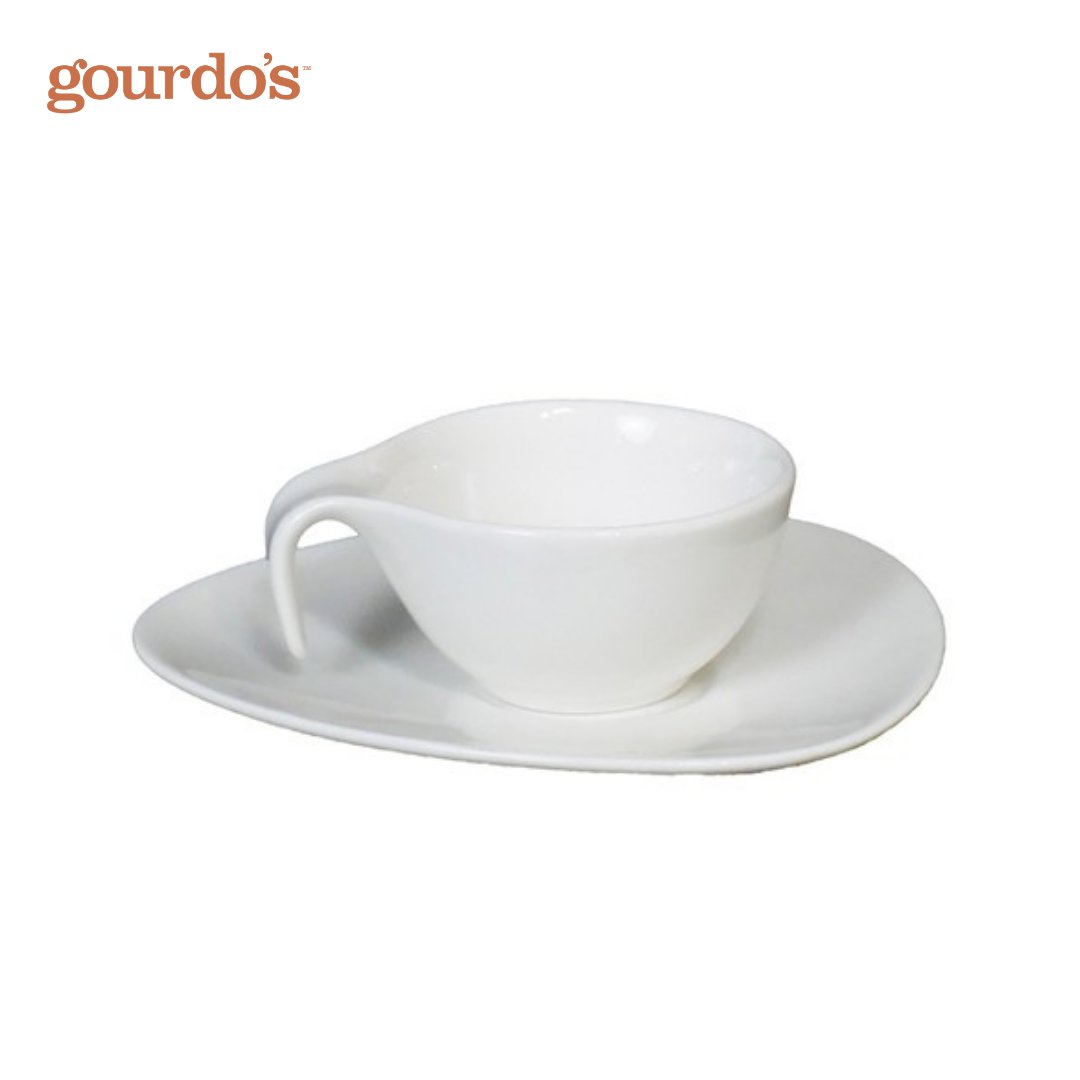 Gourdo's Porcelain Urban Triangular Tea Cup/Espresso 53.5x2.75"