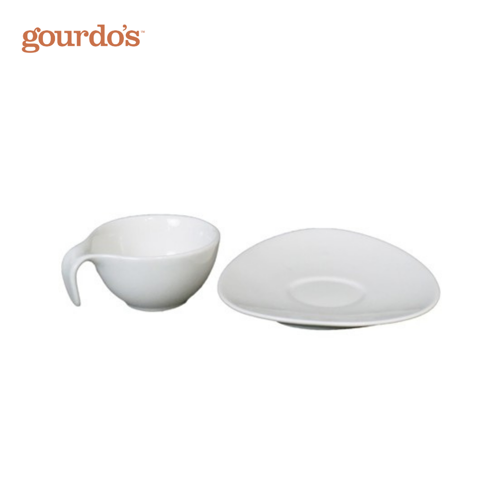 Gourdo's Porcelain Urban Triangular Tea Cup/Espresso 53.5x2.75"