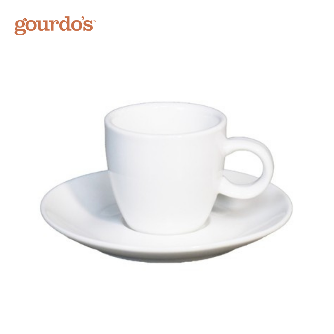 Gourdo's Porcelain Bistro Espresso Cup & Saucer
