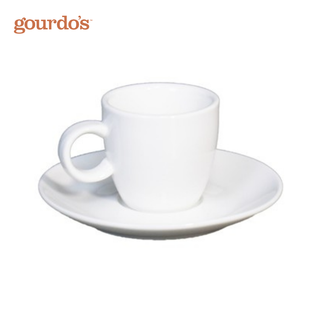Gourdo's Porcelain Bistro Espresso Cup & Saucer