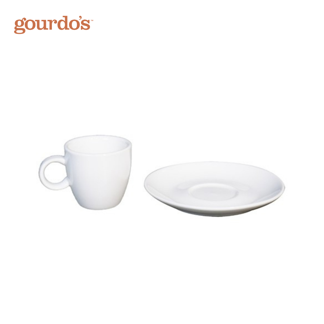 Gourdo's Porcelain Bistro Espresso Cup & Saucer
