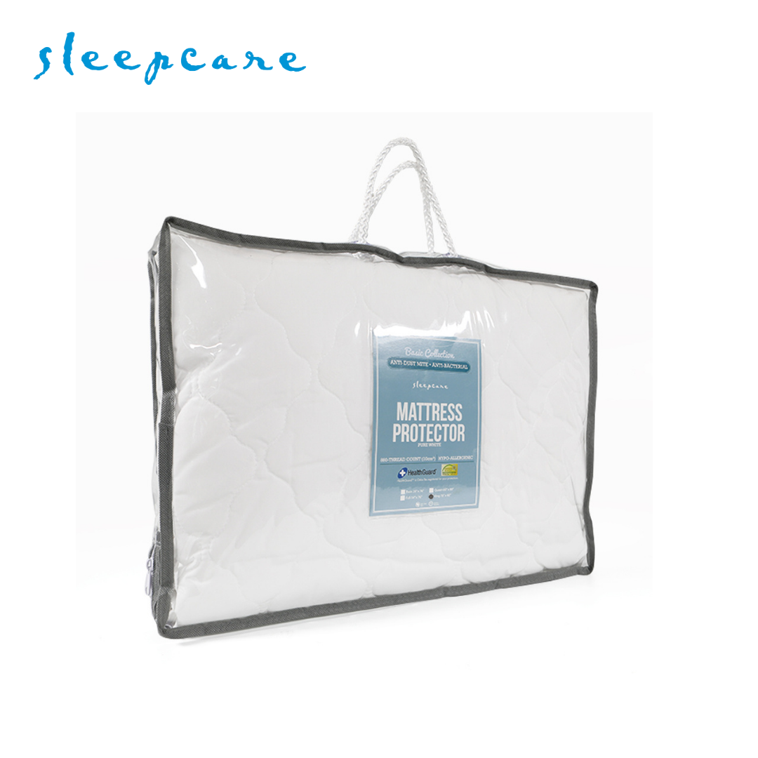 Sleepcare Basic White Mattress Protector Queen 54x76"