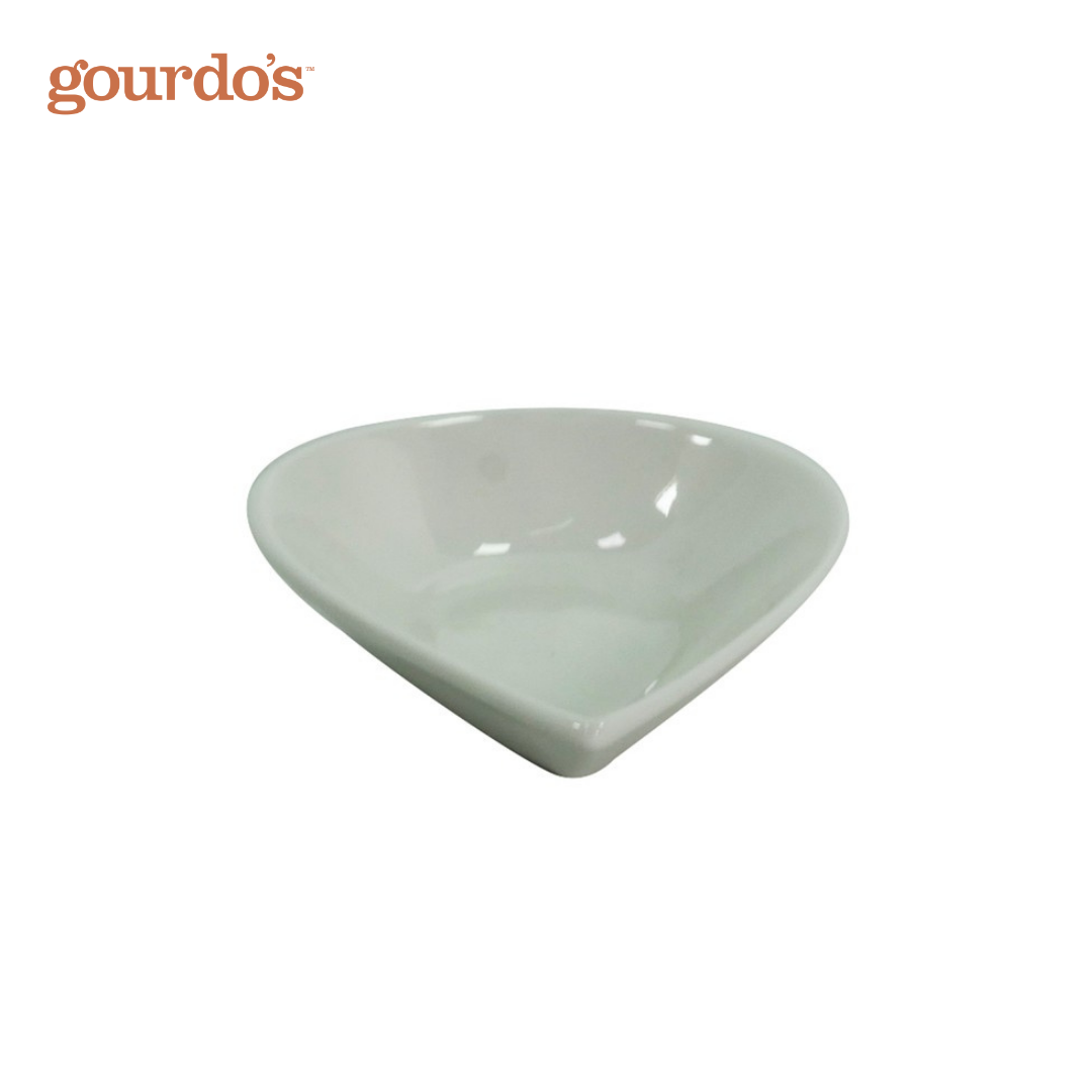 Gourdo's Porcelain Almond Shape Plate 5.5"