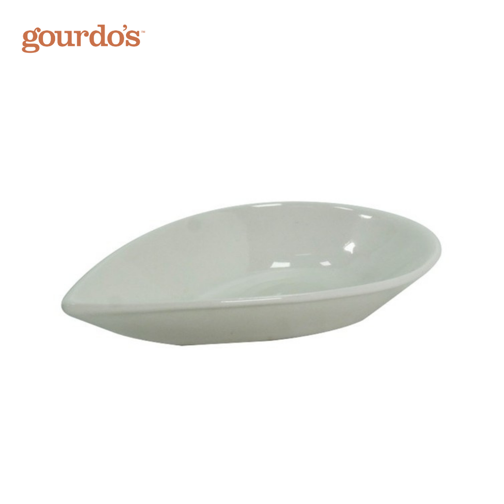Gourdo's Porcelain Almond Shape Plate 5.5"
