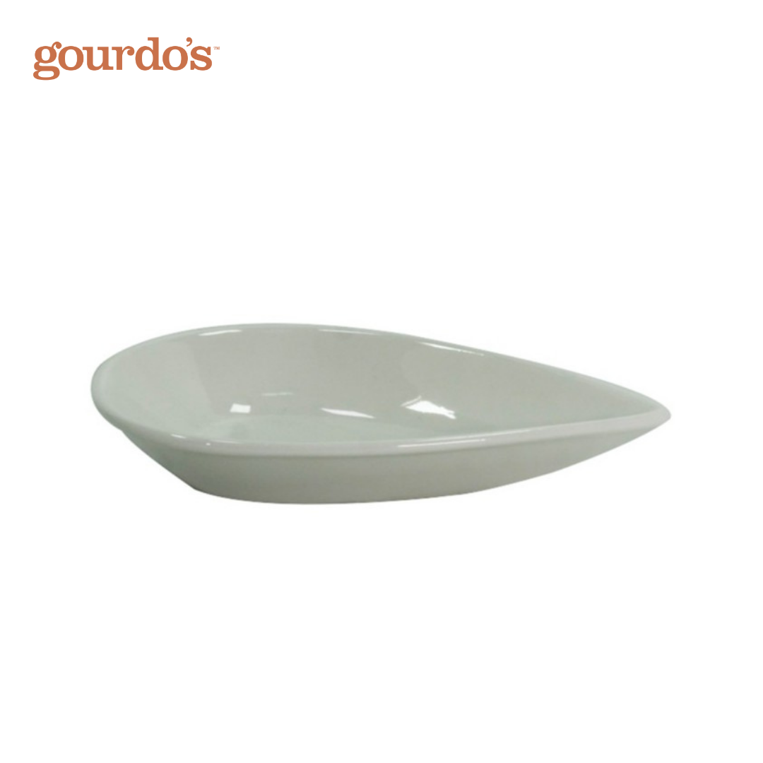 Gourdo's Porcelain Almond Shape Plate 5.5"