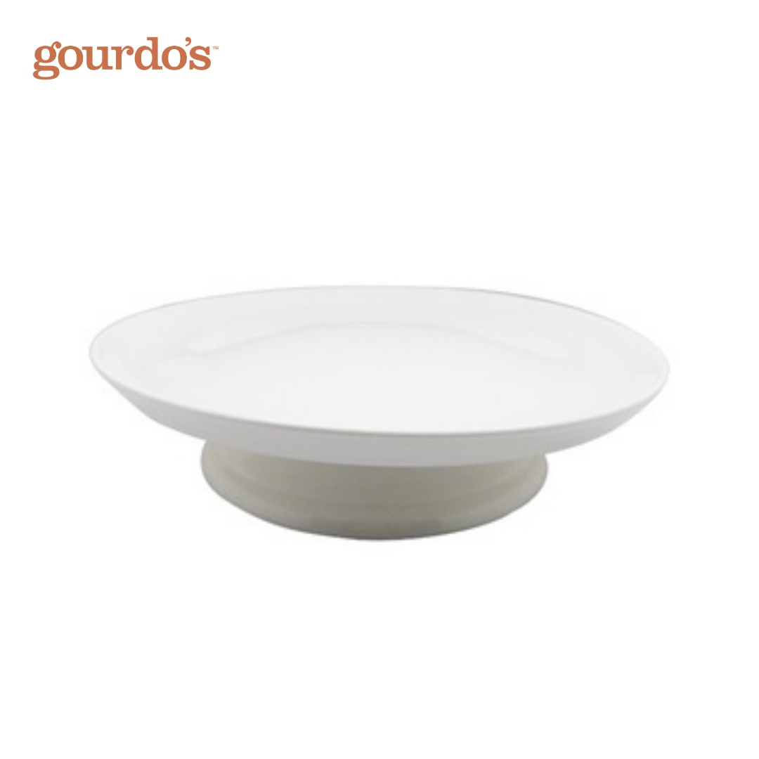 Gourdo's Porcelain Round Cake Stand 12"