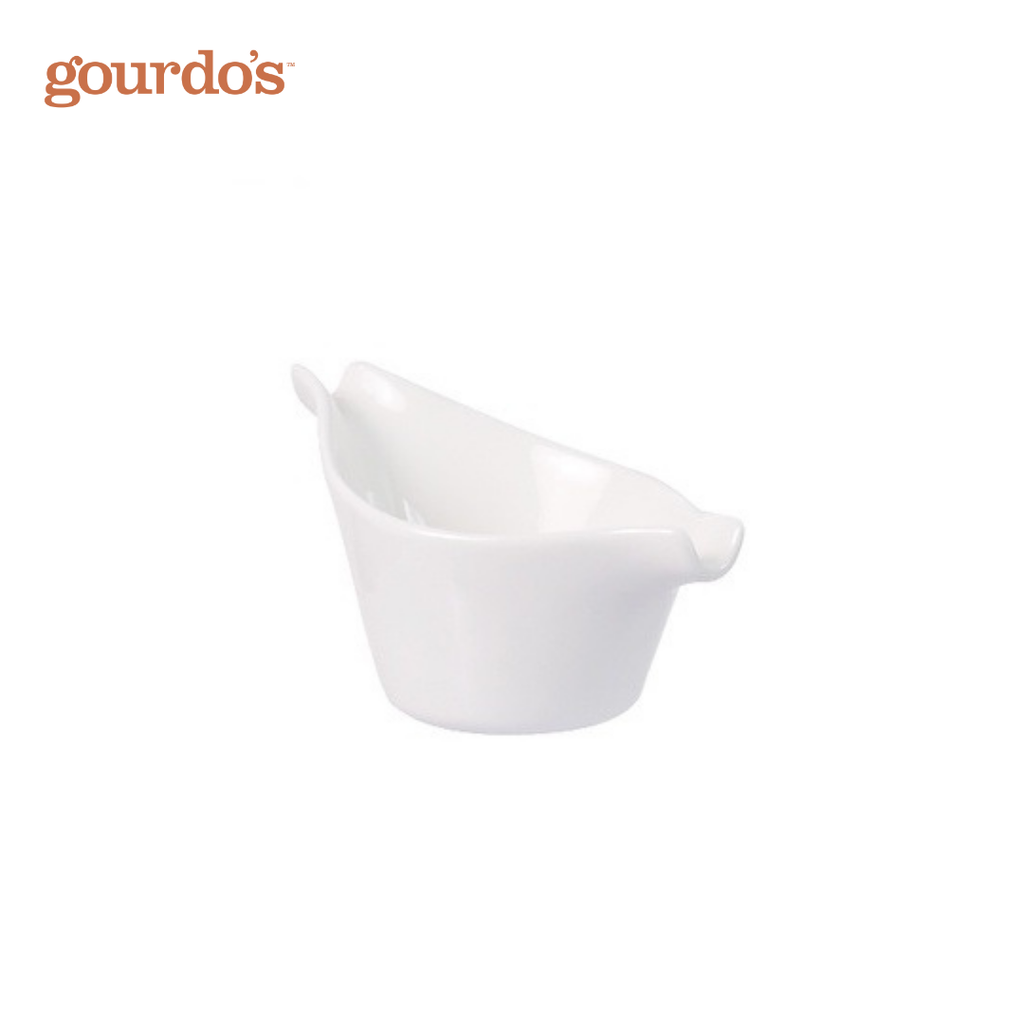 Gourdo's Porcelain Gravy Boat 5"