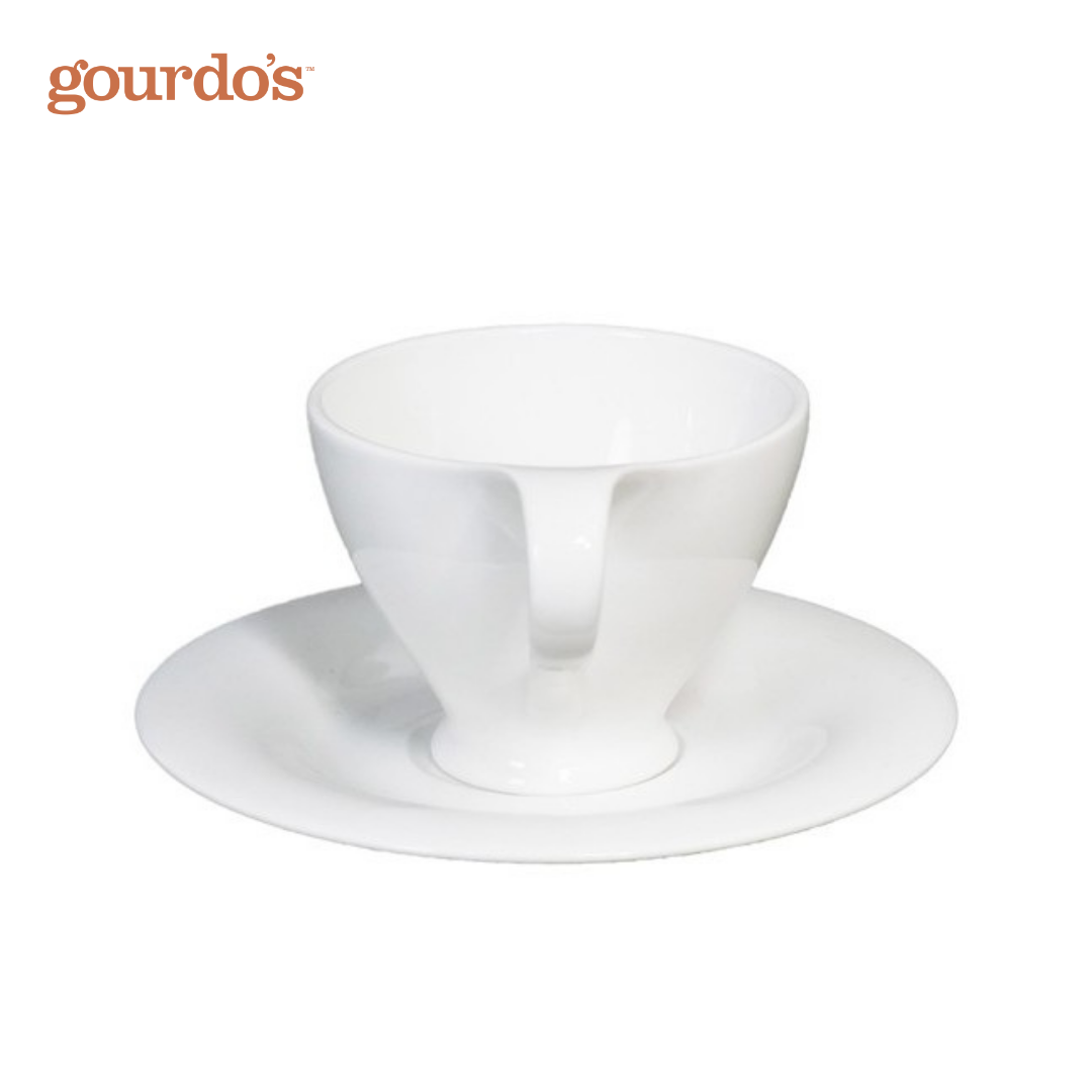 Gourdo's Porcelain Apple Shape Cup & Saucer 200ml