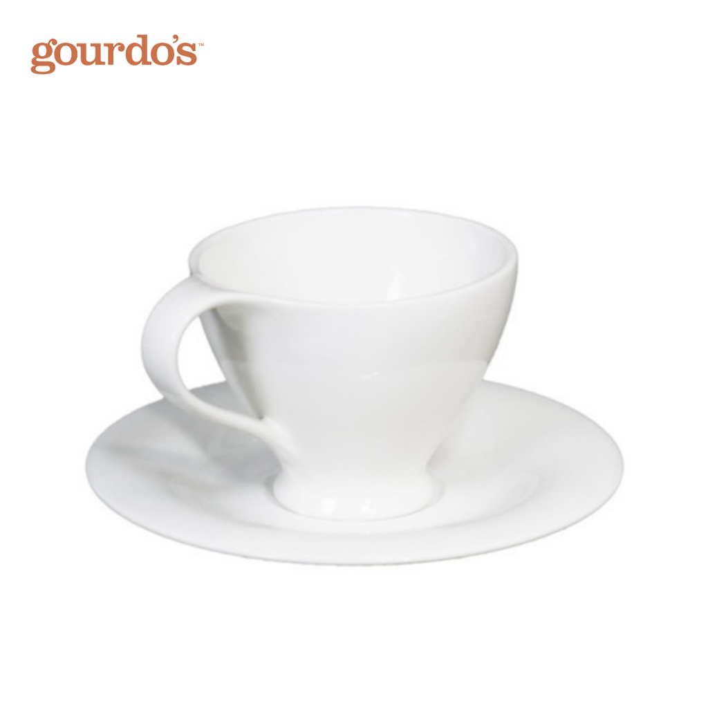 Gourdo's Porcelain Apple Shape Cup & Saucer 200ml