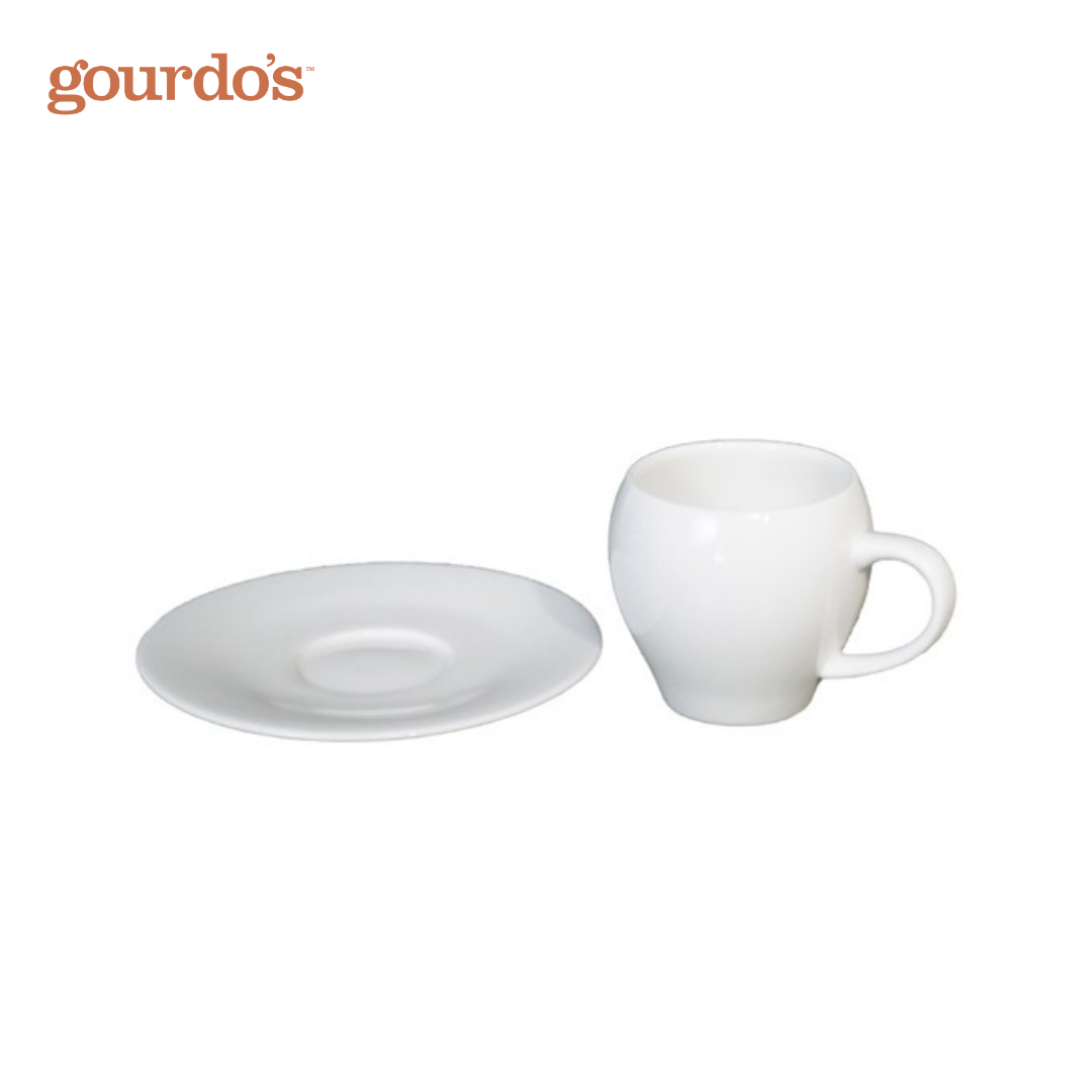 Gourdo's Porcelain Apple Coffee Cup & Saucer 200ml