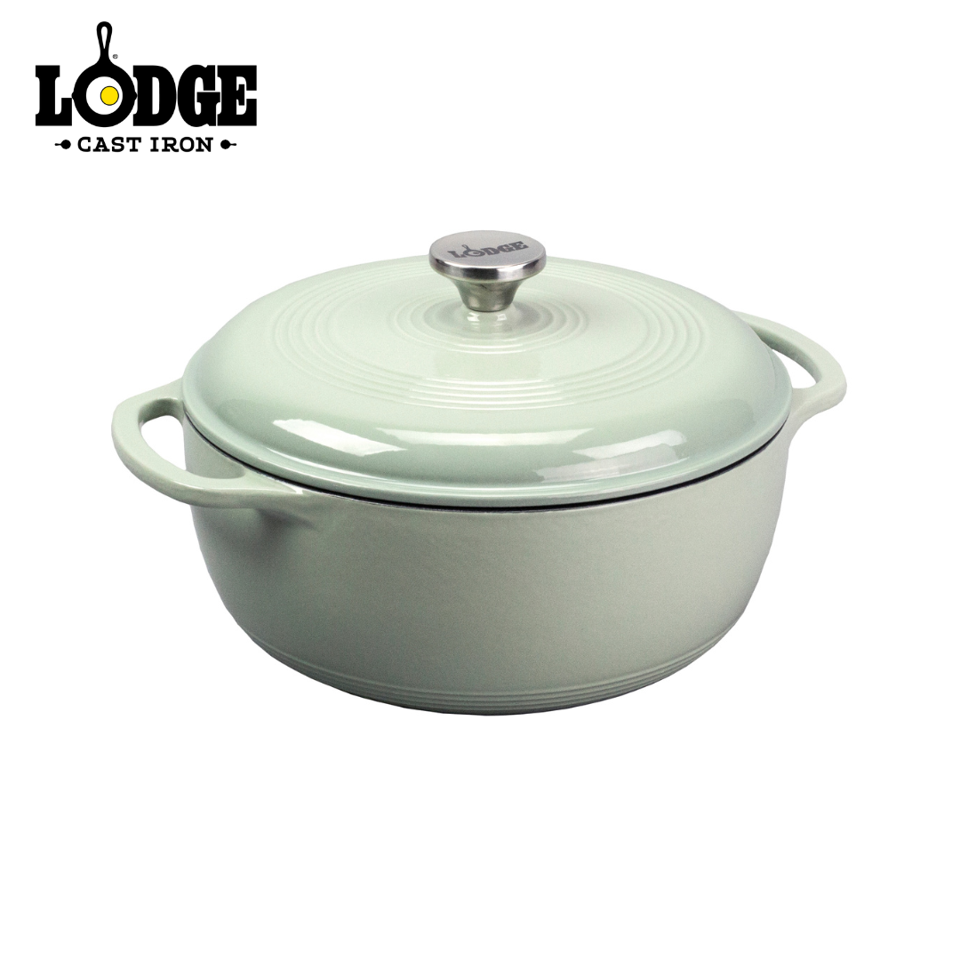 Lodge Enameled Cast Iron Dutch Oven Desert Sage 6QT