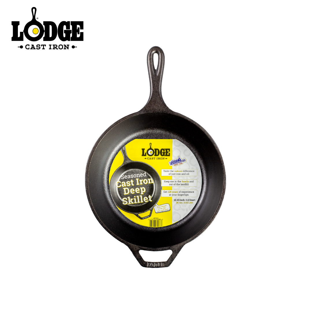 Lodge Seasoned Cast Iron Deep Skillet 10.25"