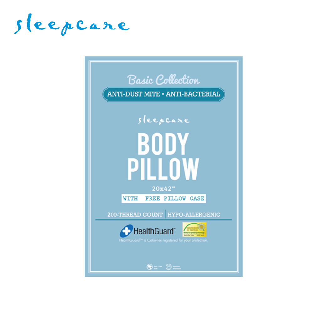 Sleepcare Anti-Bacterial Anti-Bed Body Pillow with Cover 20x42"