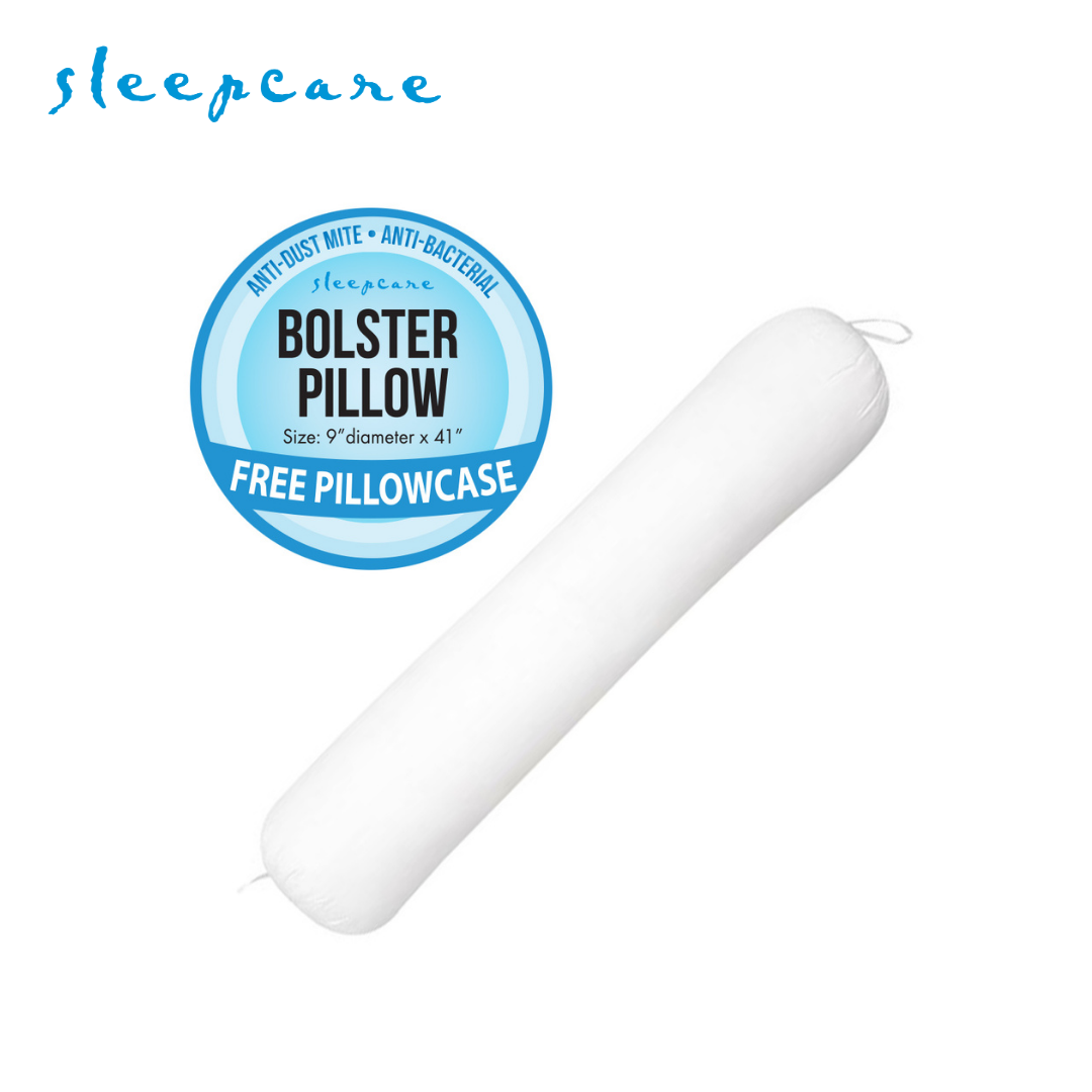 Sleepcare Anti-Dust Mite, Anti-Bacterial Bolster Pillow w/ Cover 9x41"