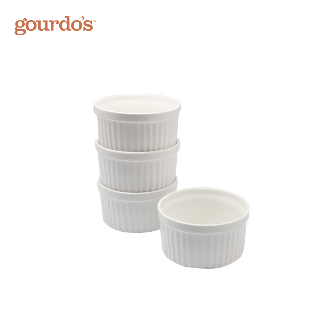 Gourdo's Porcelain Ramekin Set of 4 4"