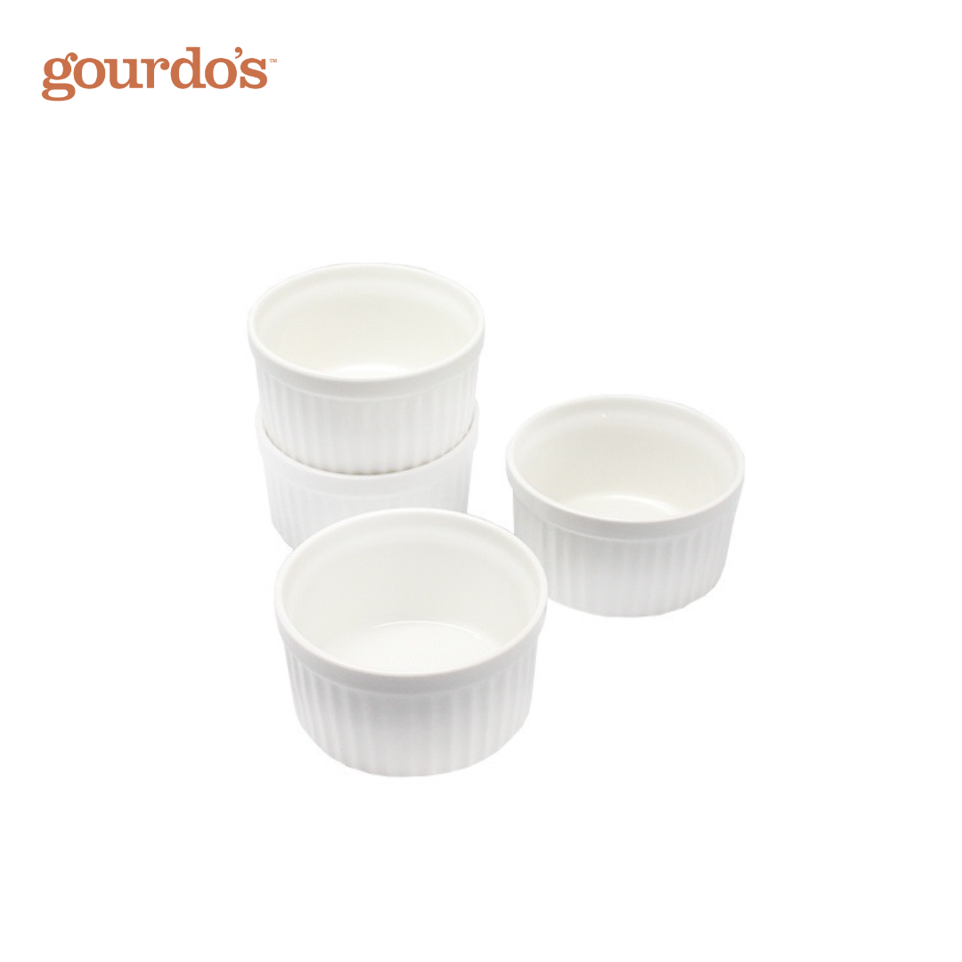 Gourdo's Porcelain Ramekin Set of 4 4"