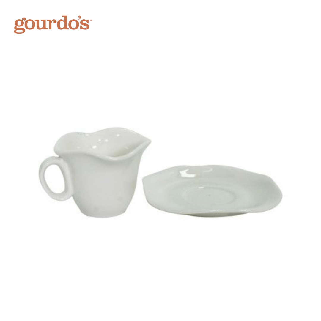 Gourdo's Porcelain Lotus Espresso Cup & Saucer 80cc