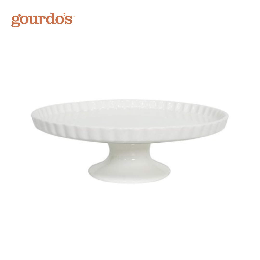 Gourdo's Porcelain Footed Cake Plate 11.5"