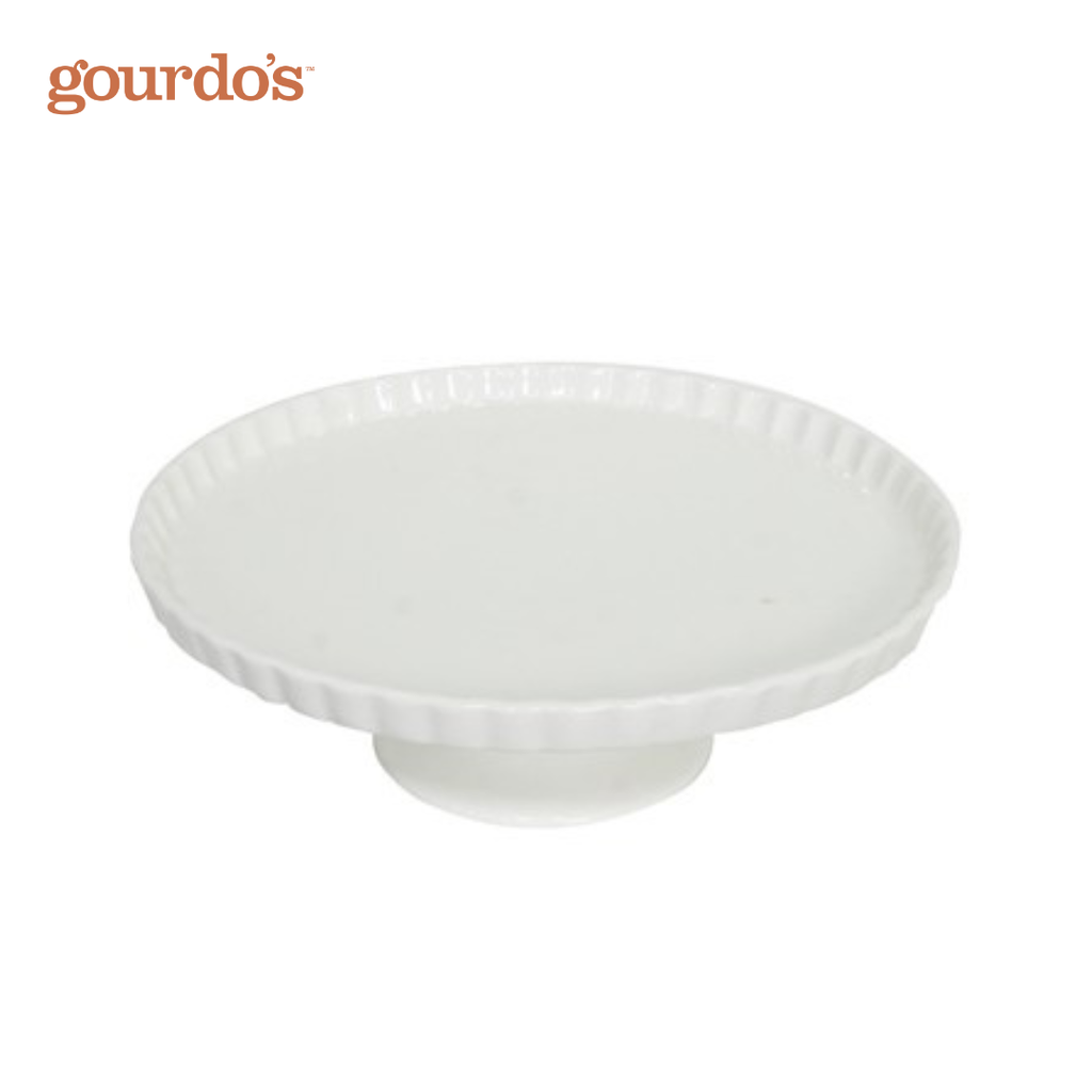 Gourdo's Porcelain Footed Cake Plate 11.5"
