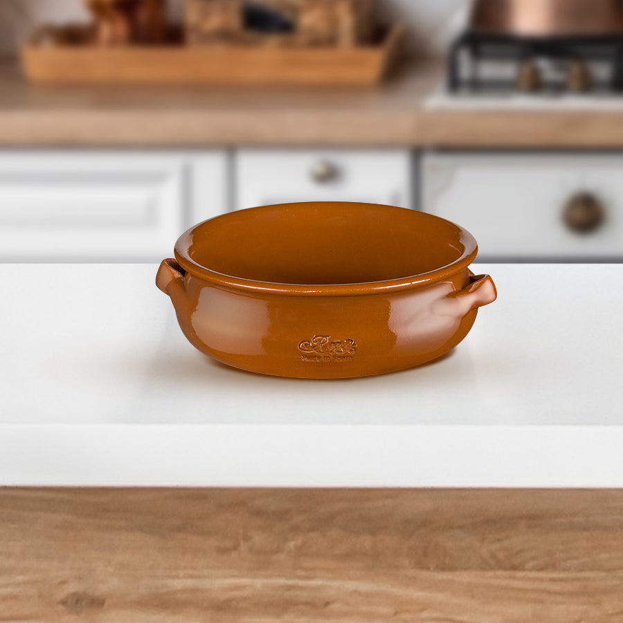 Regas Terracotta Round Casserole with 2 Loop Handles 20cm / 7.8"