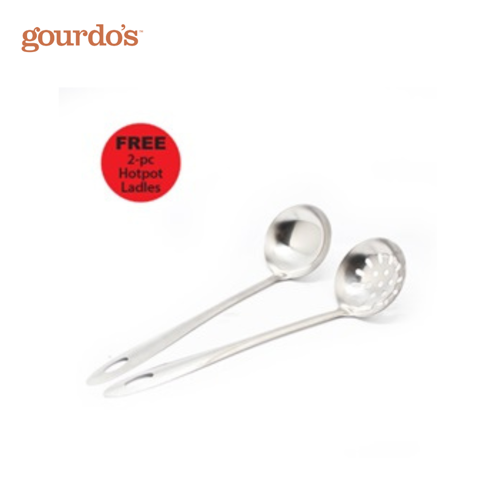 Gourdo's Chafing Dish, Stainless Steel, Single Bowl with Lid Holder 3.5L / 27cm & 2 Free Servers