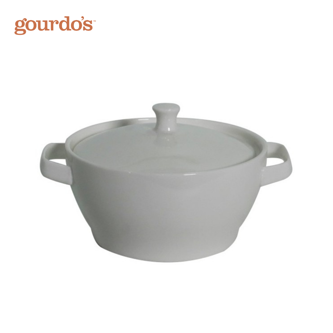 Gourdo's Porcelain French Tureen Round With Cover 6.5"