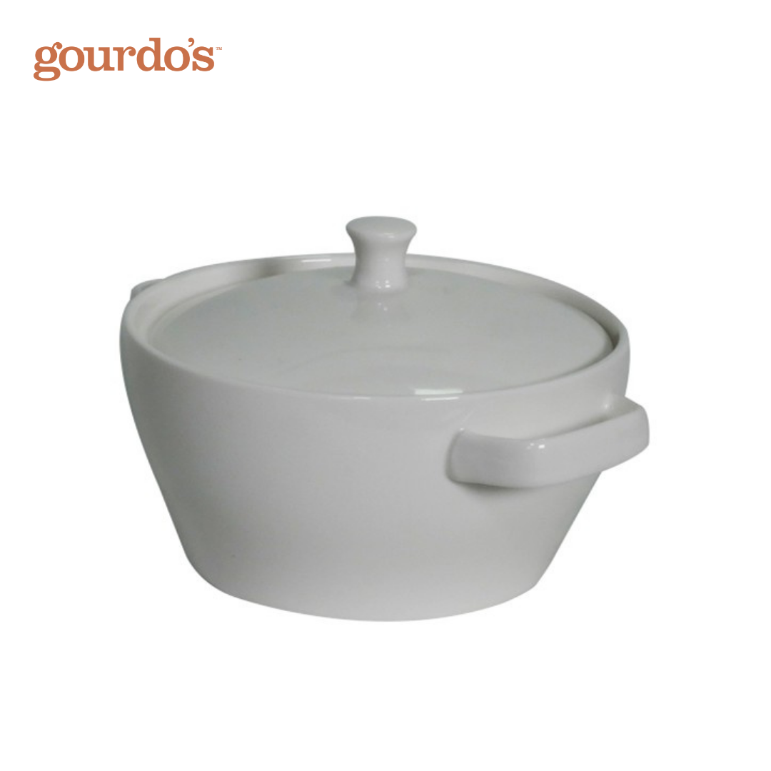 Gourdo's Porcelain French Tureen Round With Cover 6.5"