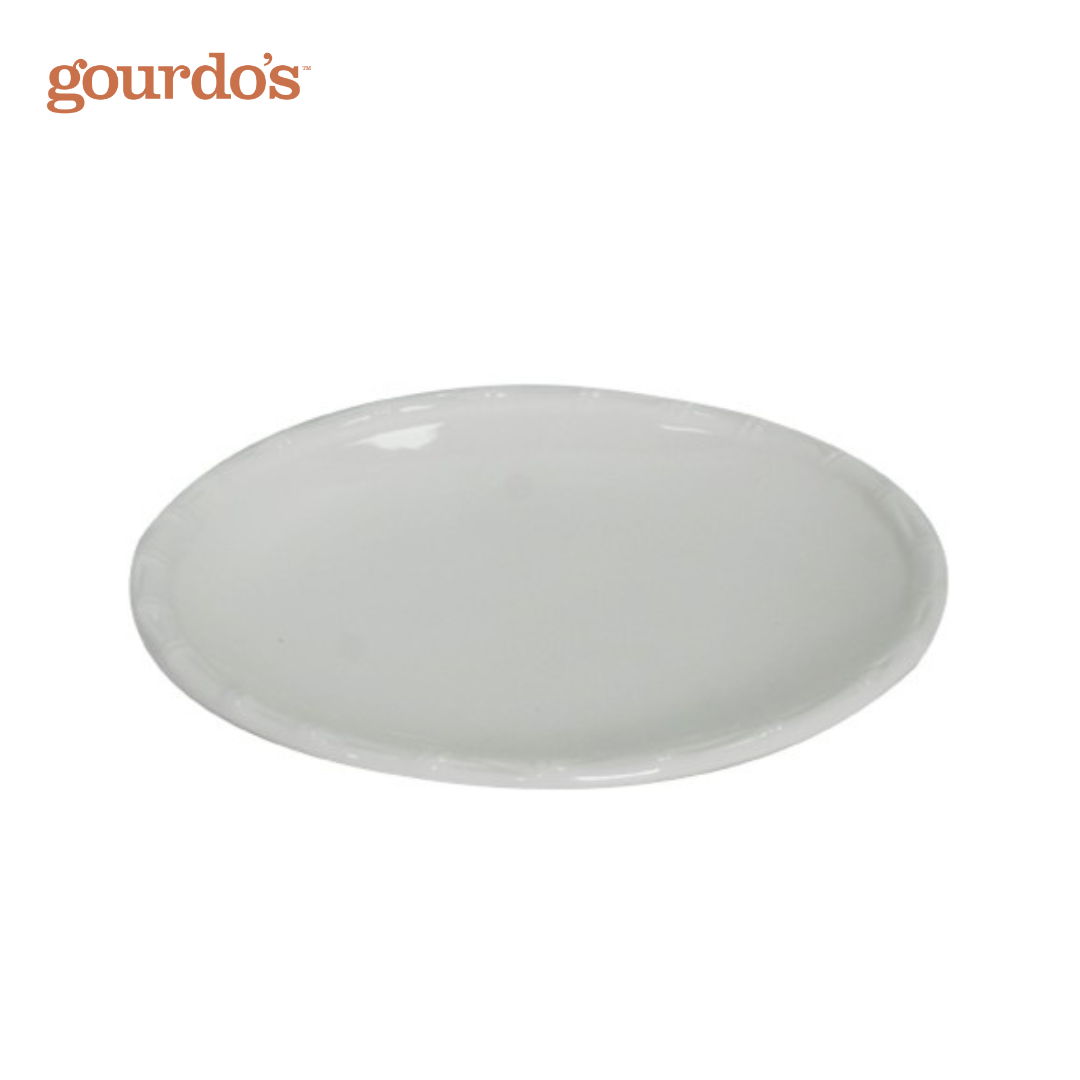 Gourdo's Porcelain Buffet Bamboo Rim Salad Plate 8"