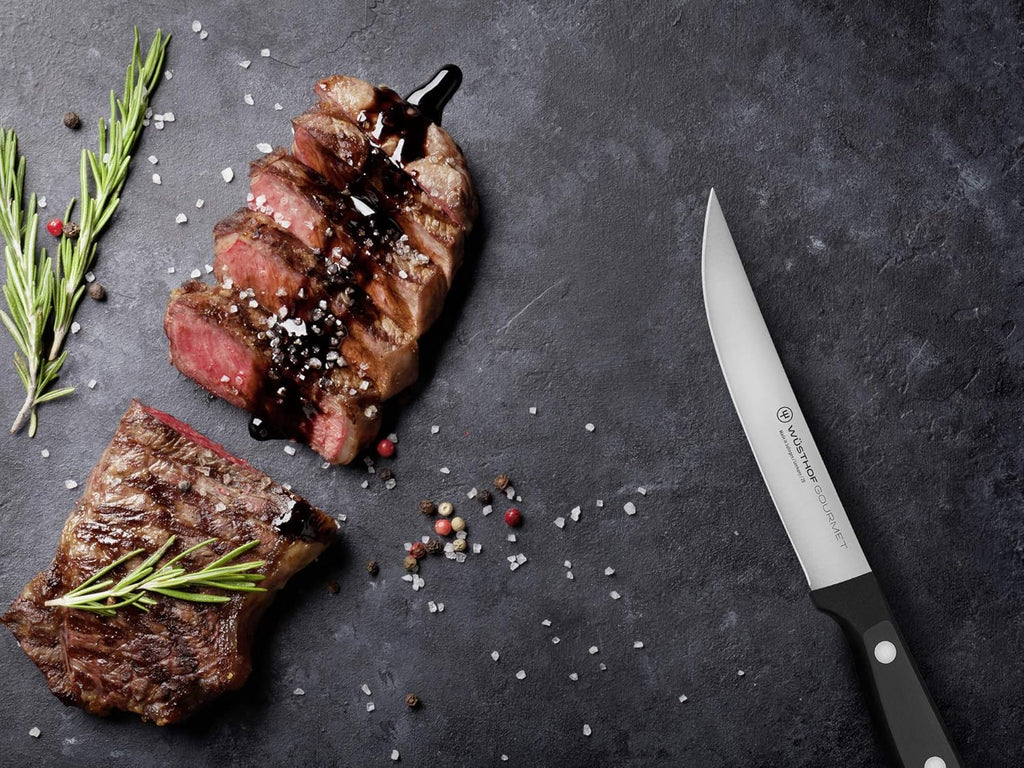 Wusthof Gourmet Set of 4 Steak Knife Black
