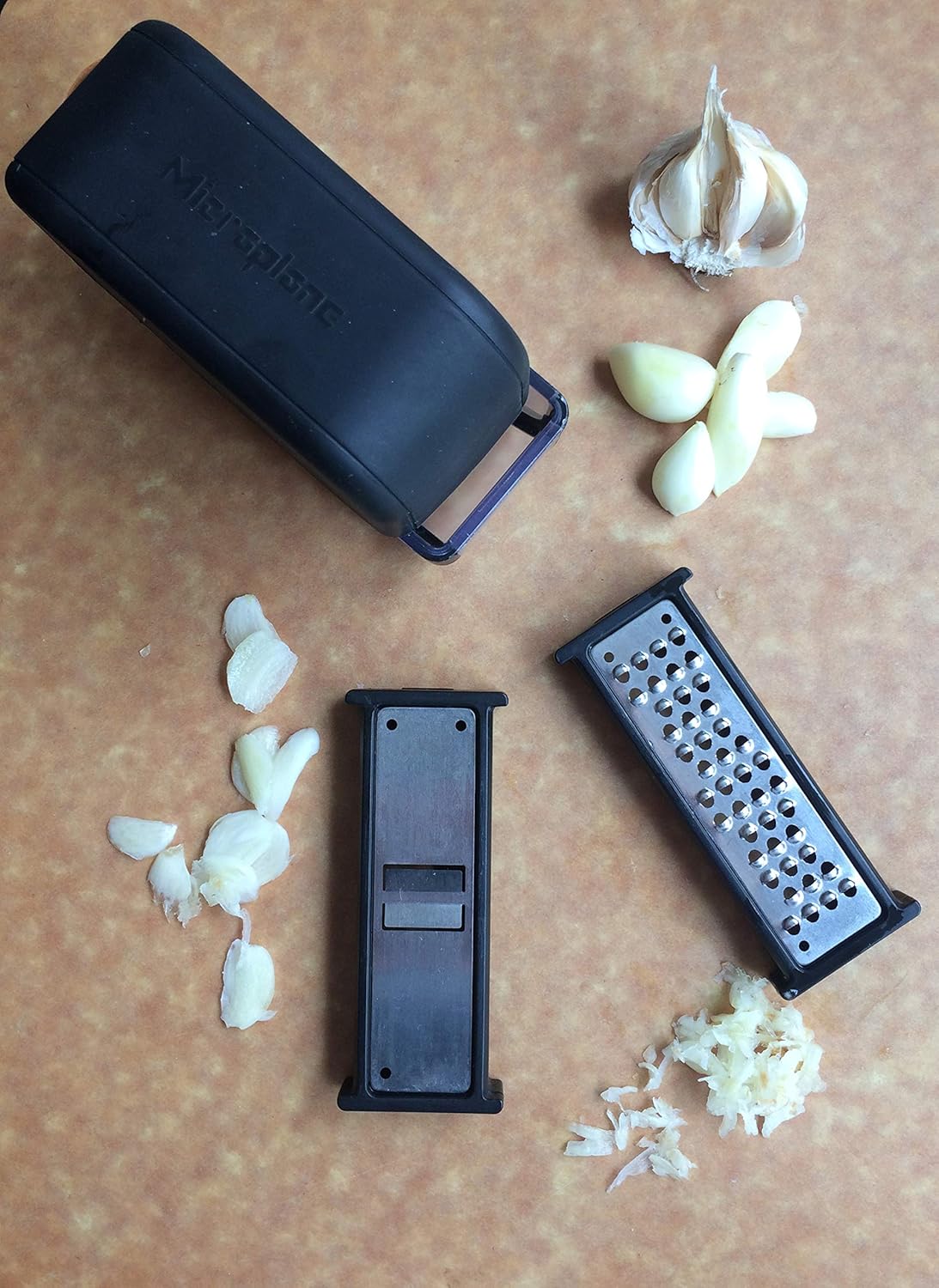 Microplane Garlic Mince and Slice Set Black