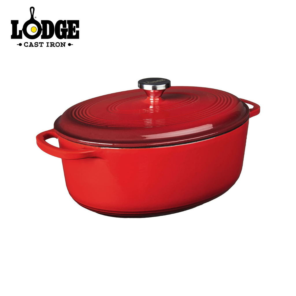 Lodge Enameled Cast Iron Dutch Oven Red 7QT