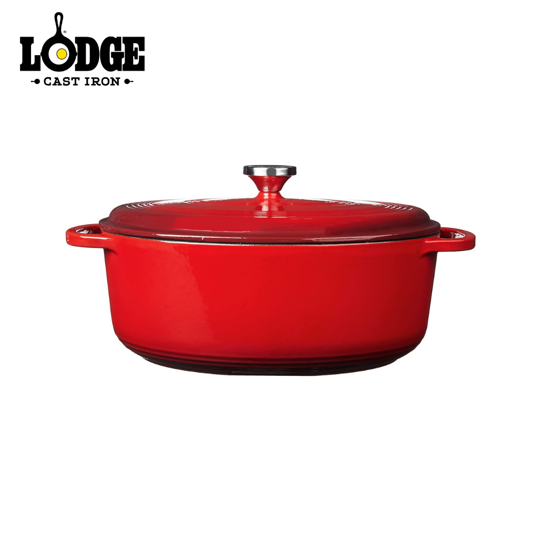 Lodge Enameled Cast Iron Dutch Oven Red 7QT