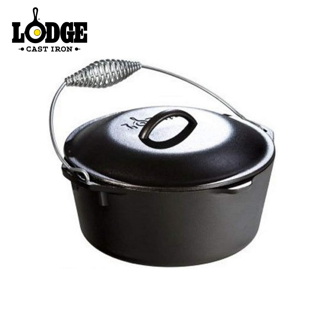 Lodge Cast Iron Dutch Oven with Bail Handle 5QT