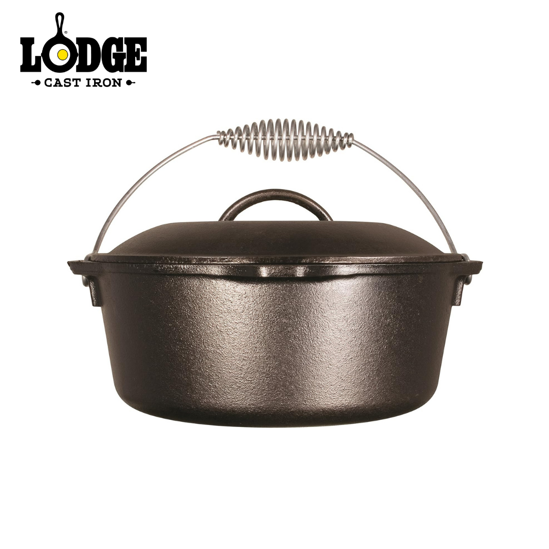 Lodge Cast Iron Dutch Oven with Bail Handle 5QT