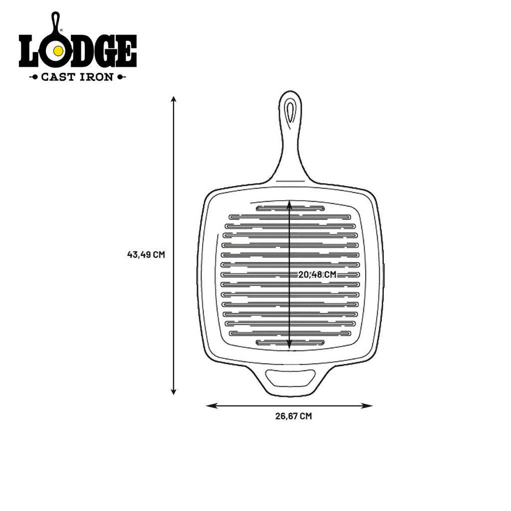 Lodge Cast Iron Grill Pan Square 10.5"