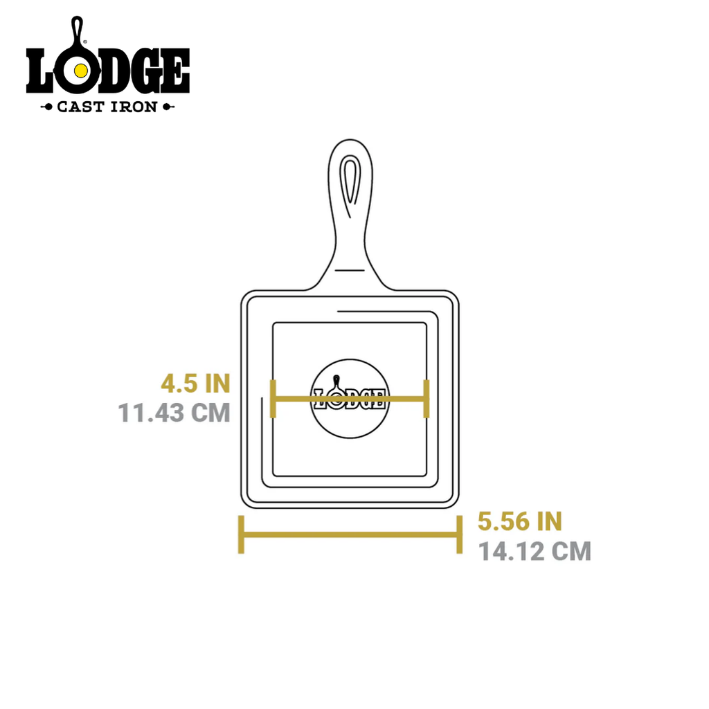 Lodge Cast Iron Skillet Pan Square 5.5"
